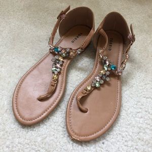 Size 11 Torrid Jeweled Thong Sandals